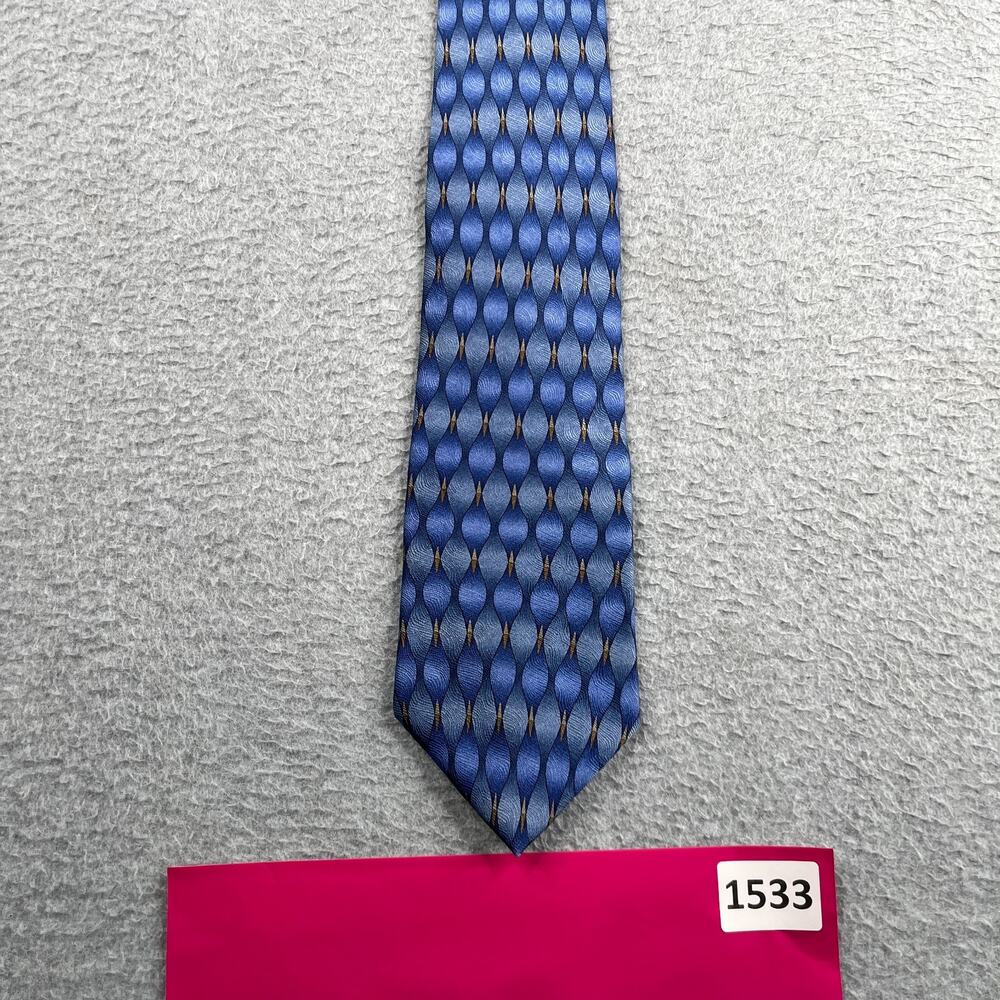 VTG Grateful Dead Silk Neck Tie Body And Mind Nineteenth 19th Set Blue Geometric